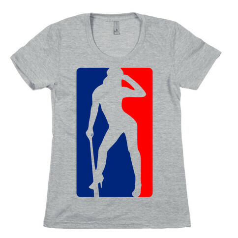 Cleat Chaser (Sexy NBA Logo Parody) Womens T-Shirt