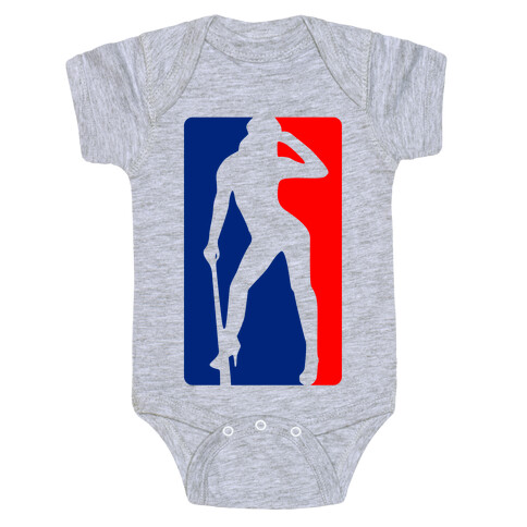 Cleat Chaser (Sexy NBA Logo Parody) Baby One-Piece