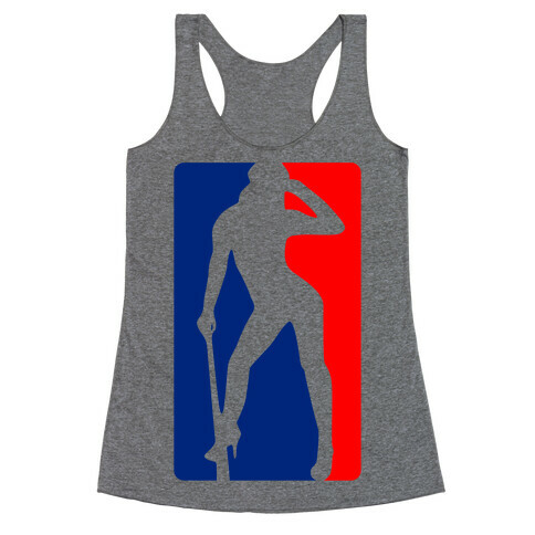 Cleat Chaser (Sexy NBA Logo Parody) Racerback Tank Top