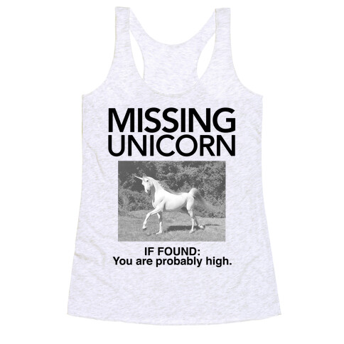 Missing Unicorn Racerback Tank Top