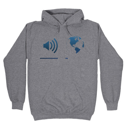 Music Up, World Down Hooded Sweatshirt