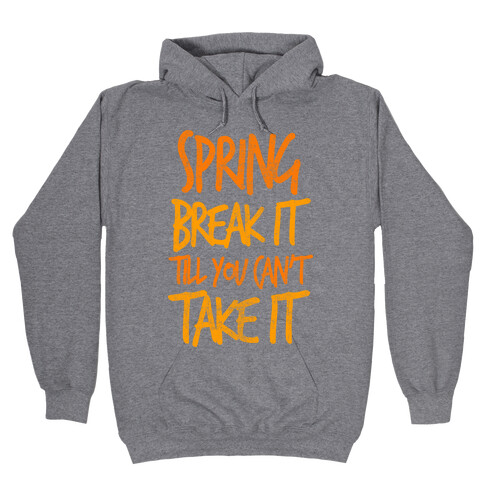 Spring Break It Till You Can't Take It Hooded Sweatshirt