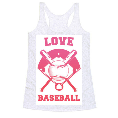 Love Baseball Racerback Tank Top