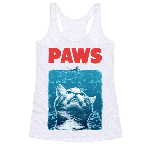 PAWS (Jaws Parody tee) Racerback Tank Top