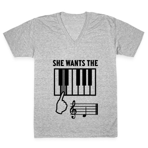 She Wants The D V-Neck Tee Shirt