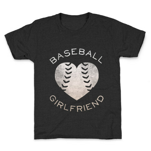 Baseball Girlfriend (Dark Tank) Kids T-Shirt
