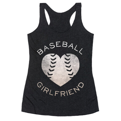 Baseball Girlfriend (Dark Tank) Racerback Tank Top