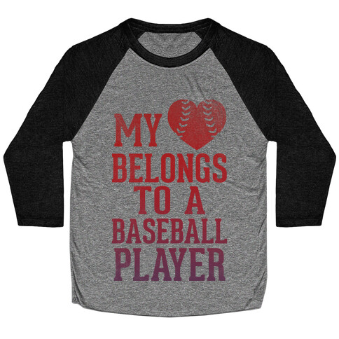 My Heart Belongs To A Baseball Player (Red Tank) Baseball Tee