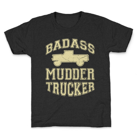 Badass Mudder Trucker (black) Kids T-Shirt