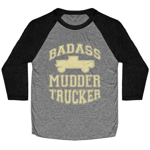 Badass Mudder Trucker (black) Baseball Tee