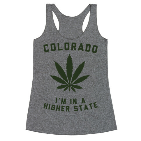 I'm in a Higher State of Mind (Colorado) Racerback Tank Top