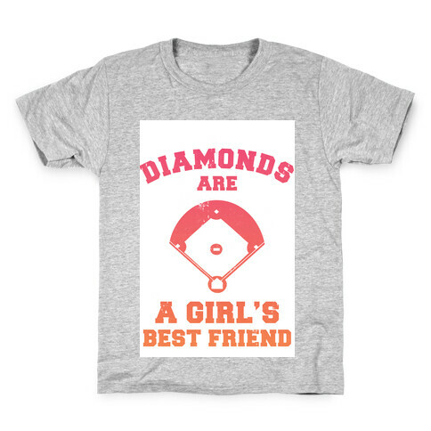 Diamonds are a Girls Best Friend (baseball shirt) Kids T-Shirt