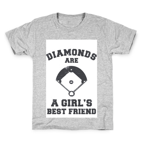 Diamonds are a Girls Best Friend (vintage athletic) Kids T-Shirt