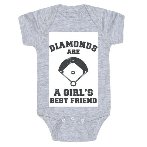 Diamonds are a Girls Best Friend (vintage athletic) Baby One-Piece