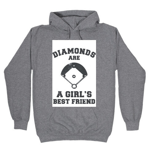 Diamonds are a Girls Best Friend (vintage athletic) Hooded Sweatshirt