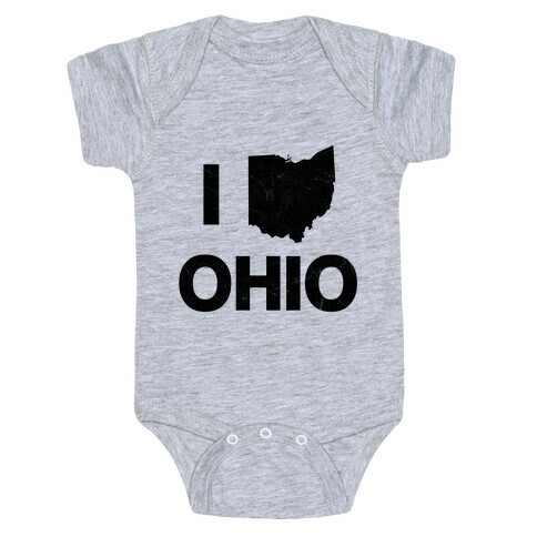 I Love Ohio Baby One-Piece