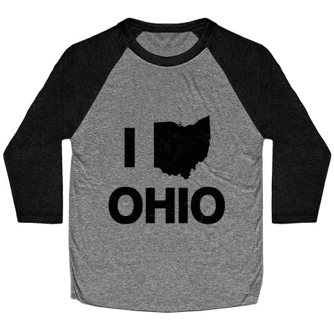 I Love Ohio Baseball Tee