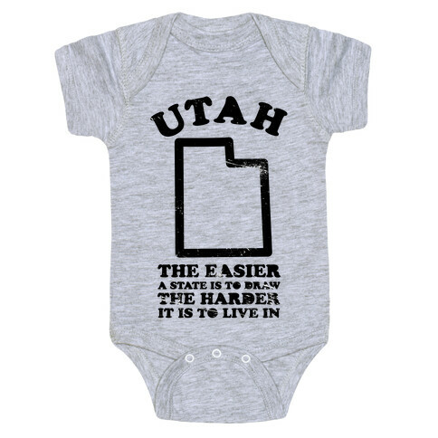Utah The Easier A State Is To Draw Baby One-Piece