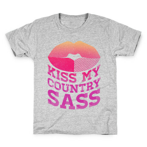 Kiss My Country Sass Kids T-Shirt