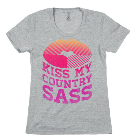 Kiss My Country Sass (black) Womens T-Shirt