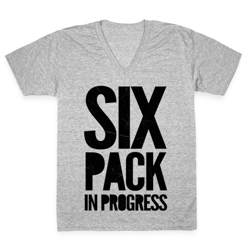 Six Pack In Progress V-Neck Tee Shirt