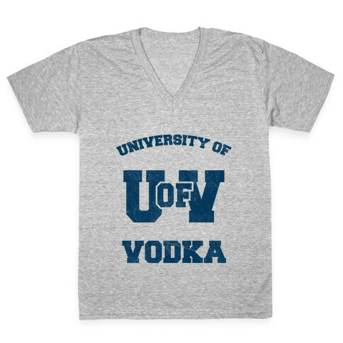 University Of Vodka V-Neck Tee Shirt
