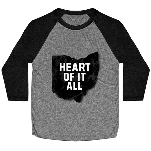 Ohio-Heart of it all Baseball Tee