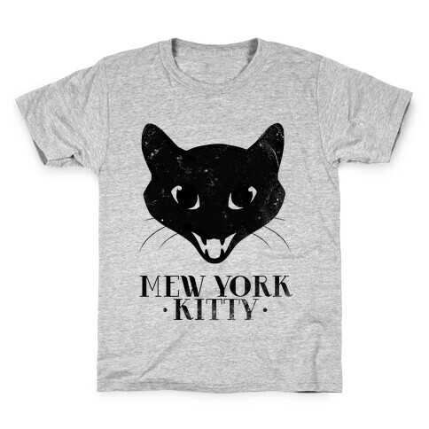 Mew York Kitty (Distressed) Kids T-Shirt