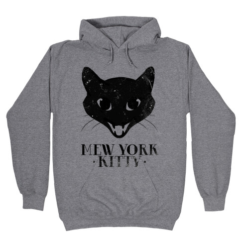 Mew York Kitty (Distressed) Hooded Sweatshirt