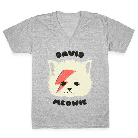 David Meowie V-Neck Tee Shirt