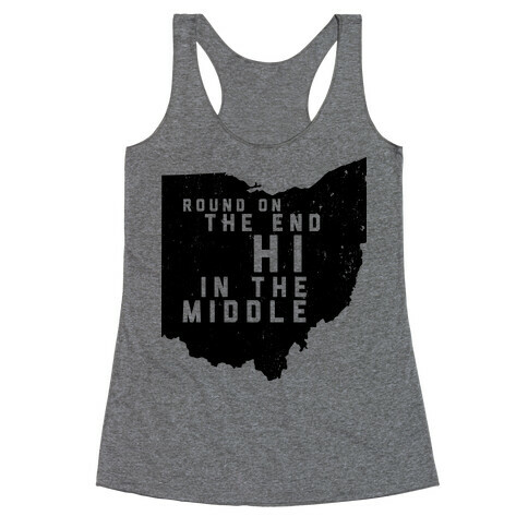 Round On The End Hi In The Middle Racerback Tank Top