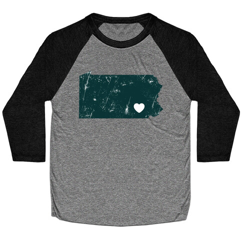 Pennsylvania Heart  Baseball Tee