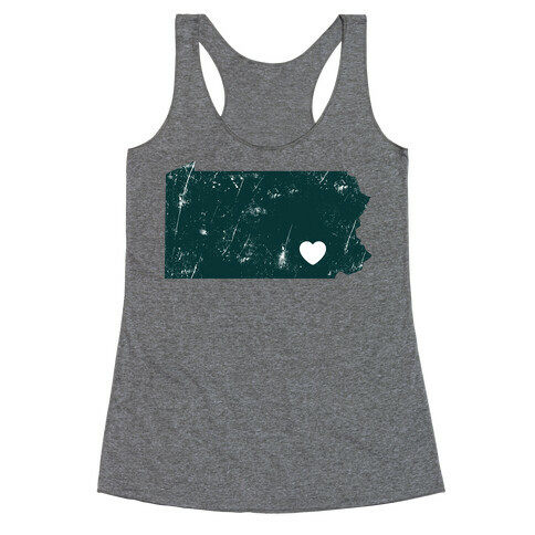 Pennsylvania Heart  Racerback Tank Top