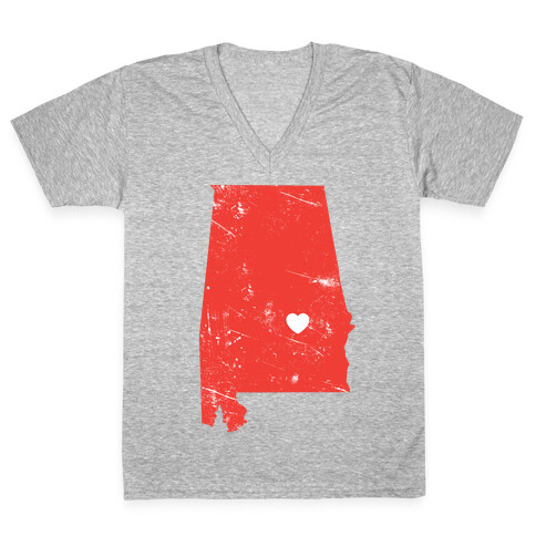Alabama Heart V-Neck Tee Shirt