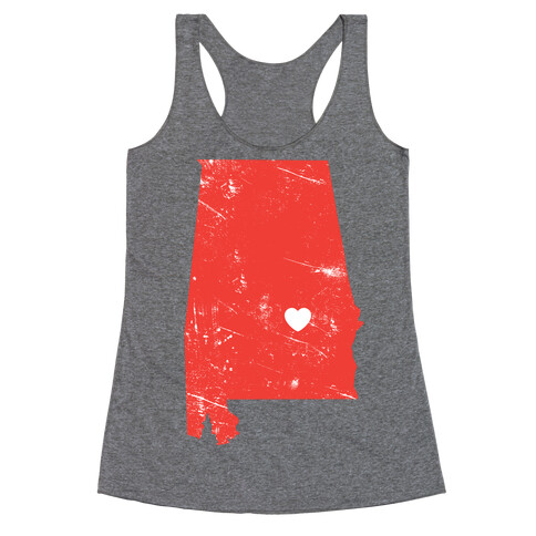 Alabama Heart Racerback Tank Top