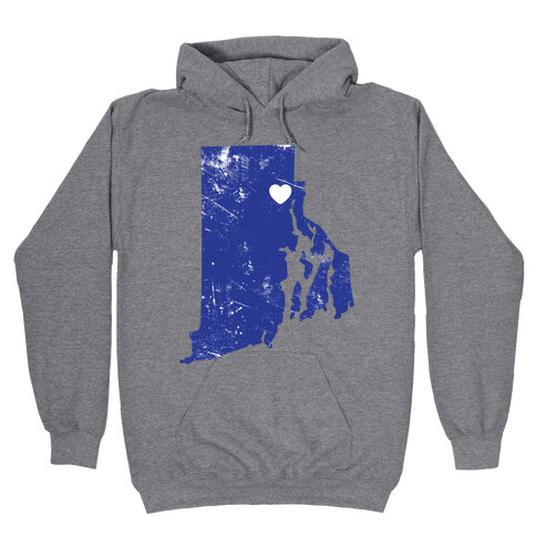 Rhode Island Heart  Hooded Sweatshirt