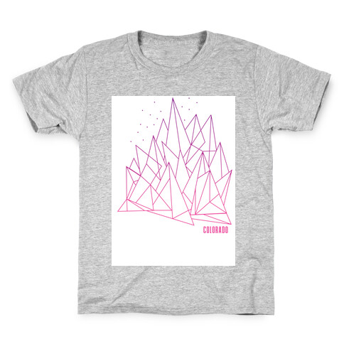 Colorado Mountains Pink Kids T-Shirt