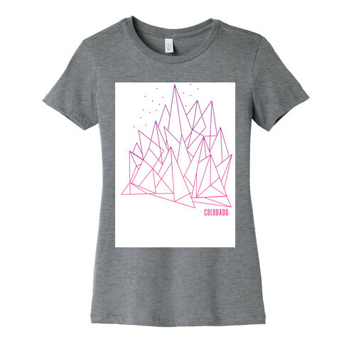Colorado Mountains Pink Womens T-Shirt