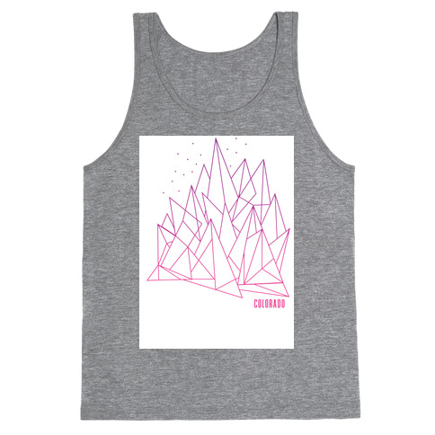 Colorado Mountains Pink Tank Top