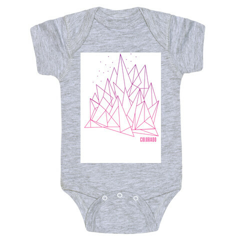Colorado Mountains Pink Baby One-Piece