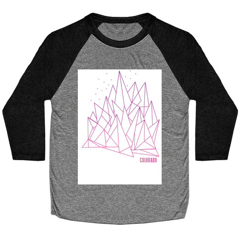 Colorado Mountains Pink Baseball Tee