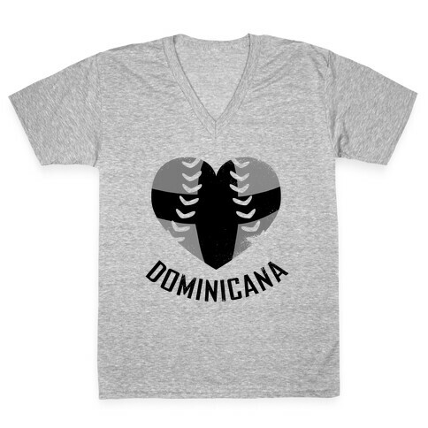 Dominican Baseball Love (Baseball Tee) V-Neck Tee Shirt