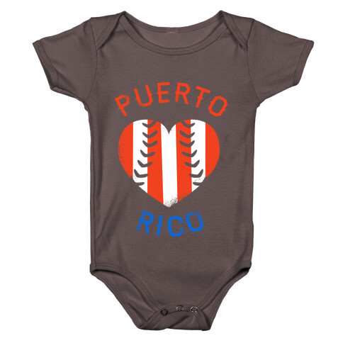 Puerto Rico Baseball Love (Tank) Baby One-Piece