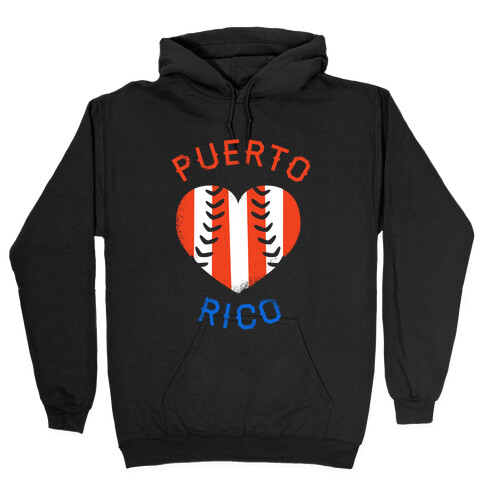 Puerto Rico Baseball Love (Tank) Hooded Sweatshirt