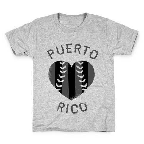 Puerto Rico Baseball Love (Baseball Tee) Kids T-Shirt