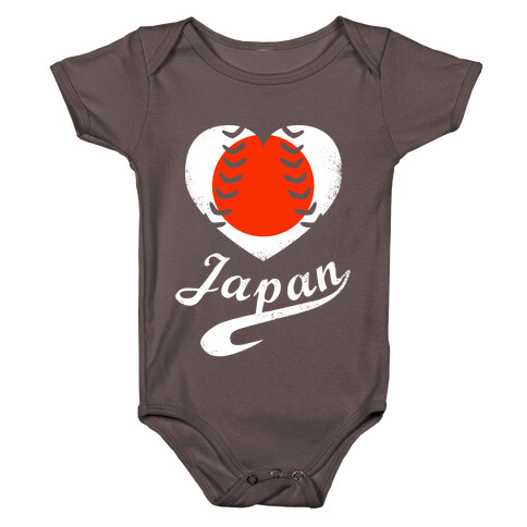 Japan Baseball Love  Baby One-Piece