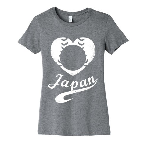 Japan Baseball Love (Red) Womens T-Shirt