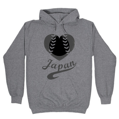 Japan Baseball Love (Baseball Tee) Hooded Sweatshirt