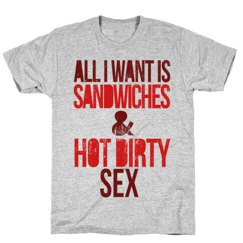 All I Want Is Sandwiches & Hot Dirty Sex T-Shirt
