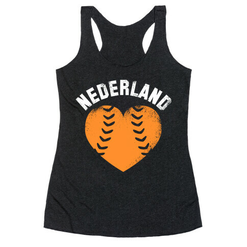 Nederland Baseball Love Racerback Tank Top